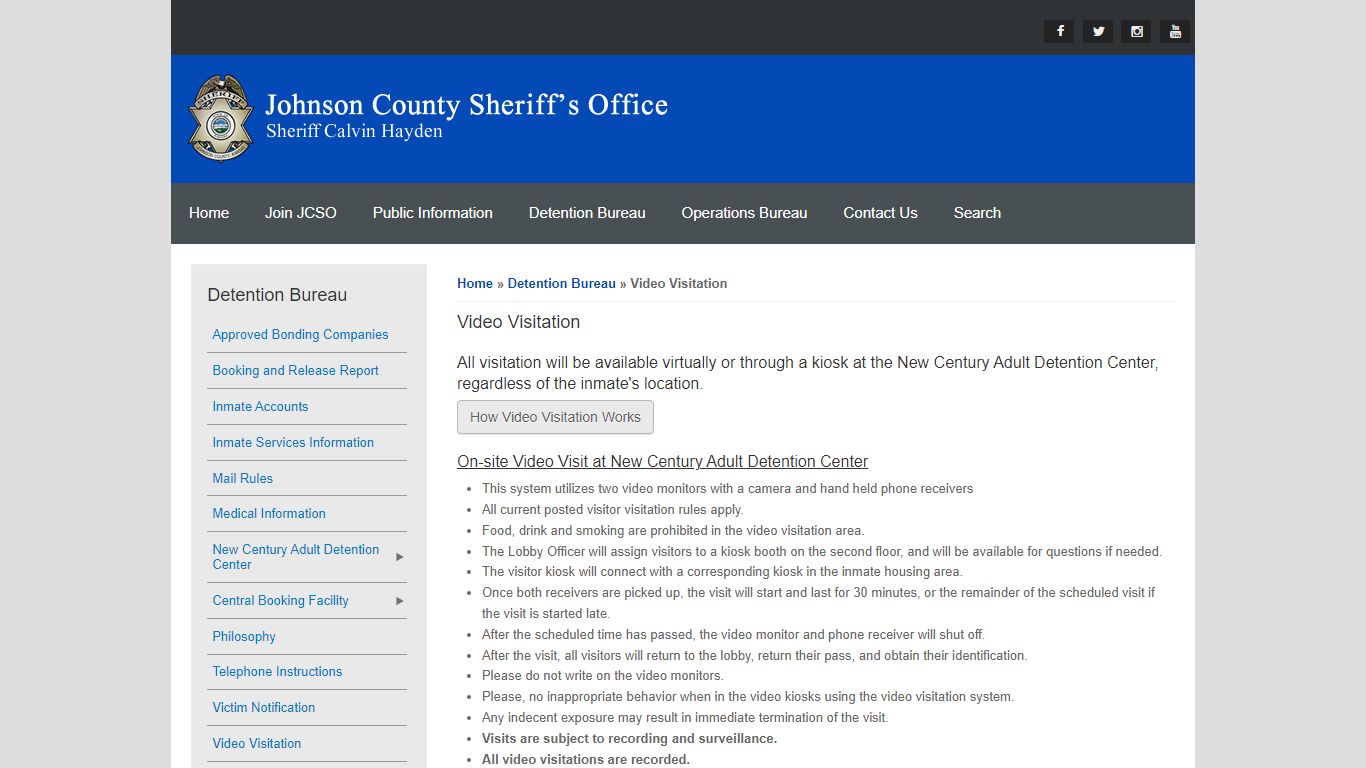 Video Visitation | Johnson County Sheriff